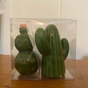 CERAMIC CACTUS Salt and Pepper Shaker